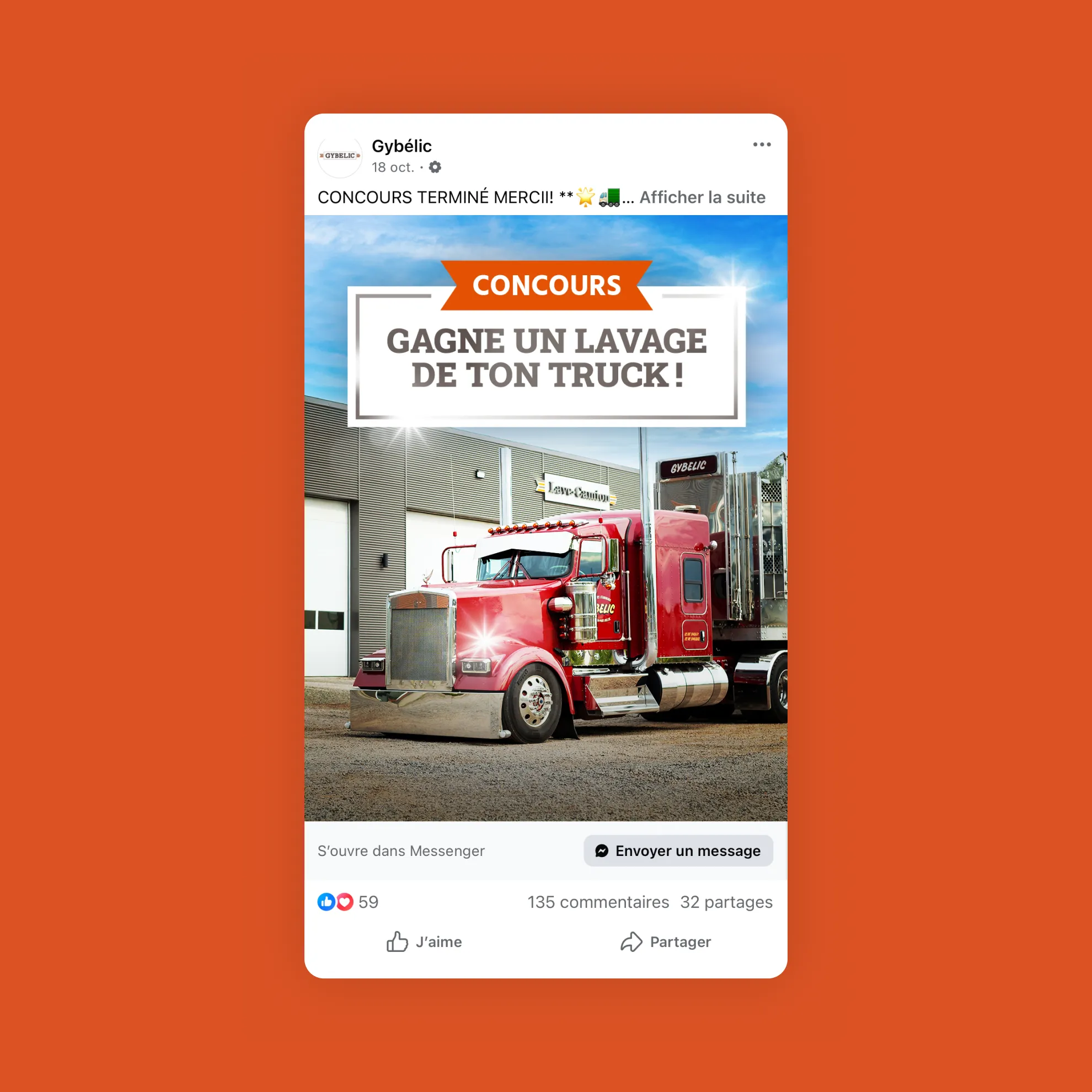 Concours Lave-Camion Gybélic